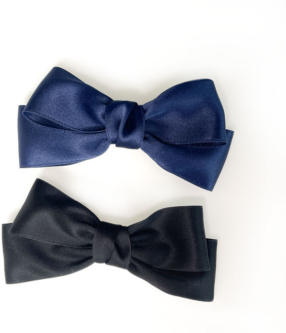 럭키웨이 핸드메이드 무광 왕리본 자동핀 국산