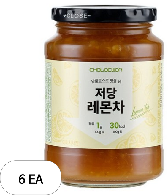 초록원 알룰로스 저당 레몬차, 530g, 1개입, 6개