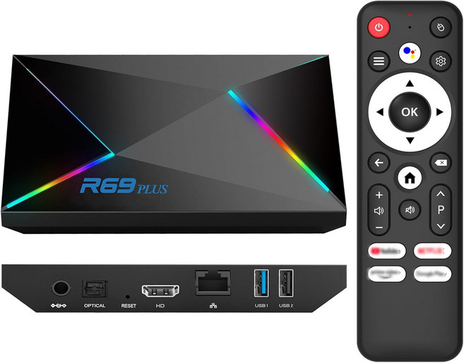 이지톤 안드로이드 TV 박스 14.0 2026 4GB RAM 32GB ROM 14 4K 8K WIFI6 1000M 이더넷 스마트 HDR10 R69 플러스 H728 옥타코어 3D