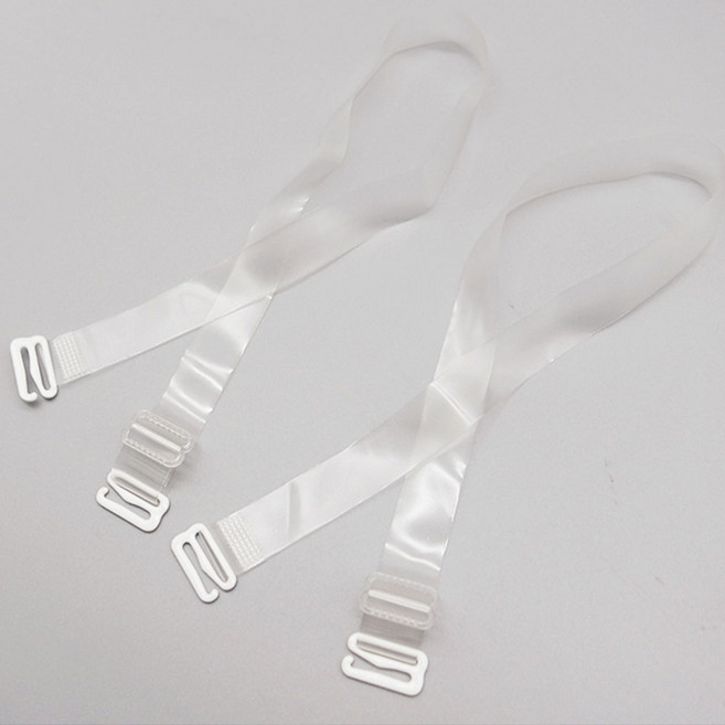 여름패션 누드 브라끈 반투명 스트랩 1쌍, 2세트, 1cm