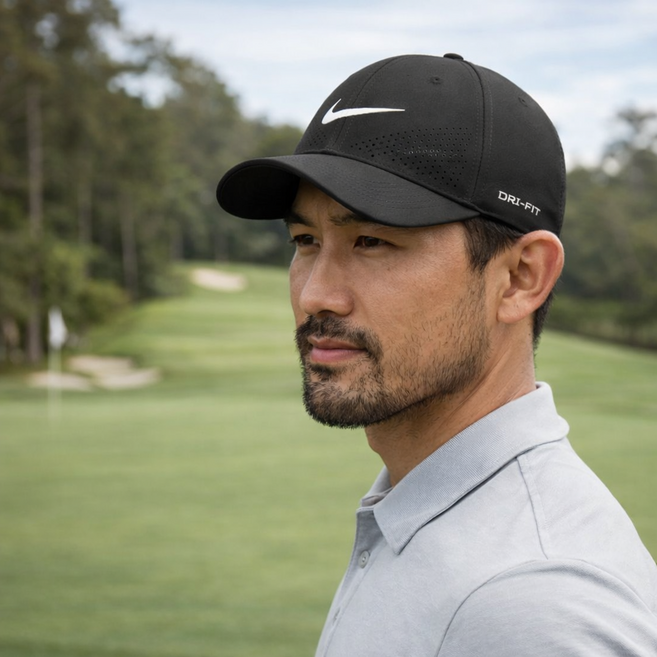 백화점정품 나이키 드라이 핏 ADV 라이즈 스트럭쳐 골프 통풍 캡 모자 올아울렛, 블랙, 1개