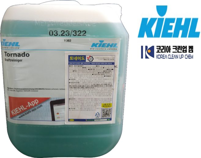 청소용품다몰 독일 키엘 토네이도 세정제 묵은때 니코틴 찌든때 다목적 청소 세제, 10L, 1개