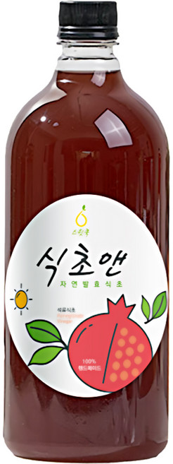 스윗쿡 식초앤 천연 자연 발효 석류식초 수제100%, 1개, 1L