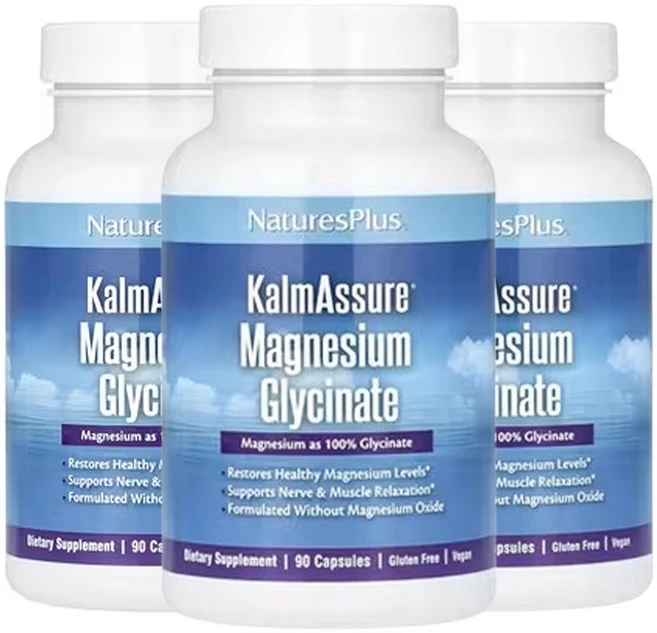 네이쳐스플러스 KalmAssure 마그네슘 글리시네이트 90캡슐캡슐 1정당 70mg), 3개, 90정 - 쿠팡