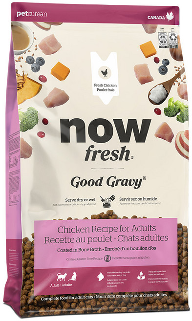 now fresh Good Gravy 高湯天然糧 雞肉無穀 成貓配方 3.63kg, 1個, 混合口味