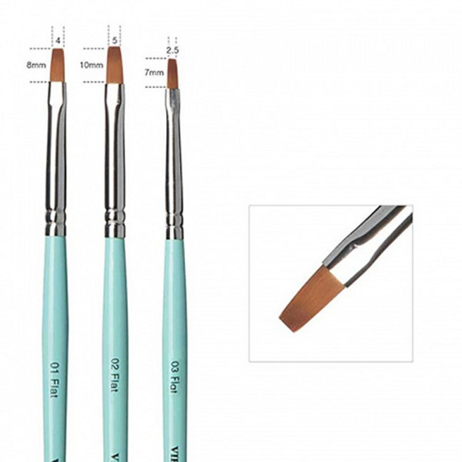 뷰젤 플렛 네일브러쉬 3종 (4.0mm/5.0mm/2.5mm), #03 플렛브러쉬 2.5mm, 1개