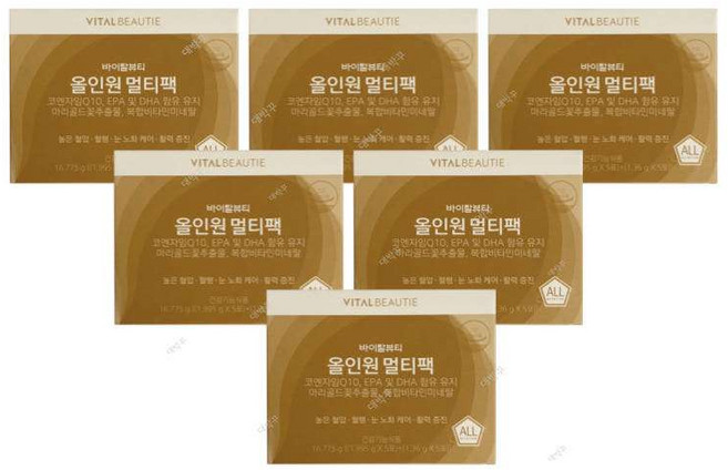 바이탈뷰티 올인원멀티팩 30일분 (26년8월까지), 1.995g, 6박스