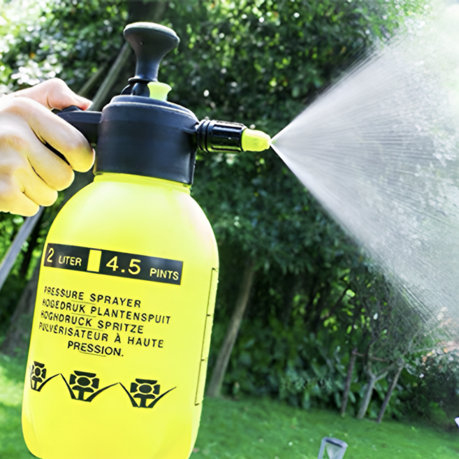 [압축 분무기] 플랜비 고압 분사기 원예 화분 에어컨청소, 노즐포함 형광 2L, 1세트