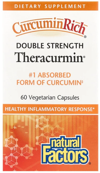 네추럴팩터스 커큐민 리치 테라큐민 더블 스트렝스 60mg 60캡슐 2배함량 강황 투메릭 터메릭 울금 가루 분말, 60정, 1개 - 쿠팡