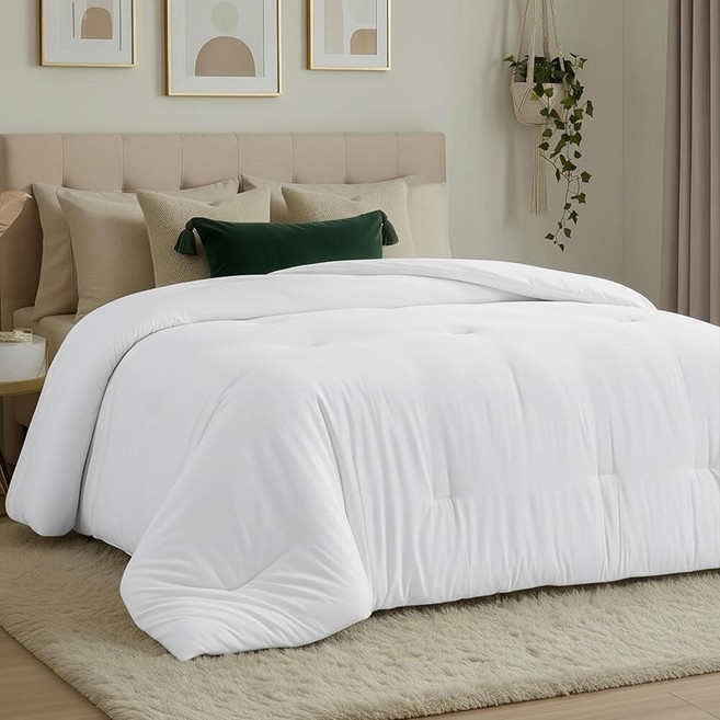 Utopia Bedding Comforters 퀸 사이즈 사계절용 이불 인서트 코너 탭이 있는 다운 대체 퀸 이불 세탁기 세탁 가능한 침대 이불 223.5 x 223.5c