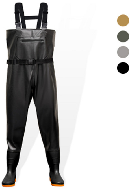 G-Stuff 갯벌 해루질 낚시 가슴장화 전신 갯벌체험옷, 250, 블랙