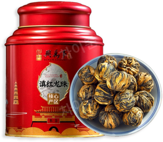 전홍 홍차 운남 고수 용주 특급 농향형 홍차 500g, 1개, 1개입