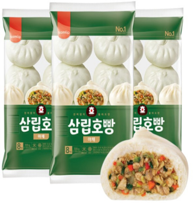 삼립 우리밀 야채 호빵 90g, 24개