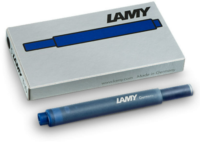 LAMY T10 만년필용 일회용 잉크 카트리지 5p, BlueBlack (5팩), 10개