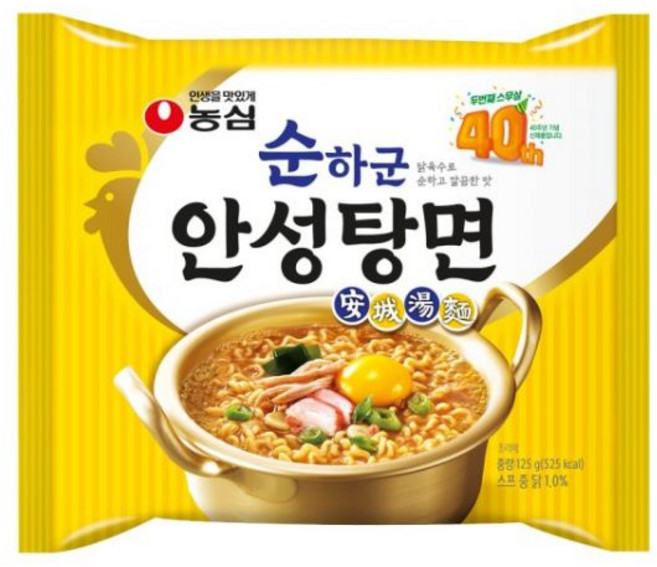 농심 순하군 안성탕면 5입 총4