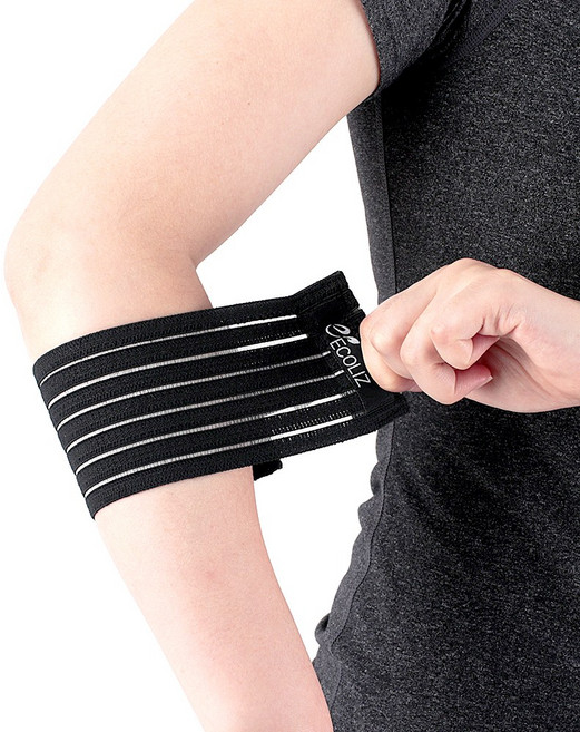 이지업 팔꿈치 랩 보호대 블랙, 2개