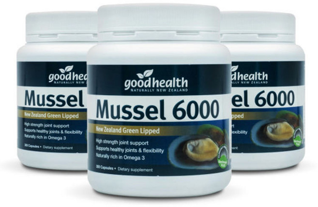 굿헬스 뉴질랜드 초록홍합 초록입홍합 MUSSEL 초록잎홍합 6000mg 3개