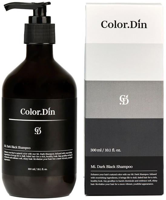 [흰머리 헤어전용] 컬러딘 미다크 새치염색샴푸, 1개, 300ml