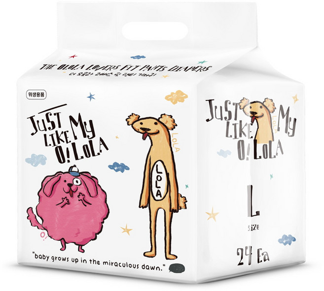 2025New 오로라 러버스핏 팬티기저귀 대형 (7-12kg) 24매x1팩, 대형(L), 24매