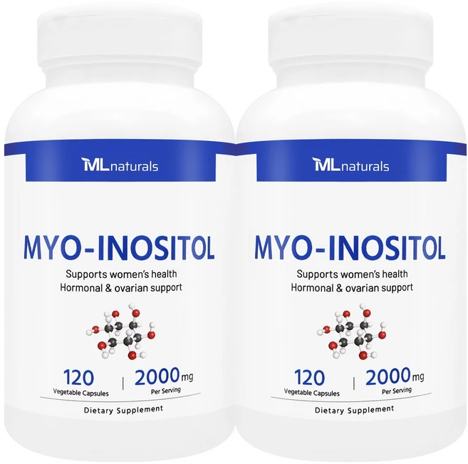 [미국빠른직구] 신제품 마이라이프 내추럴스 미오-이노시톨 2000mg, 2병, 120정 - 쿠팡