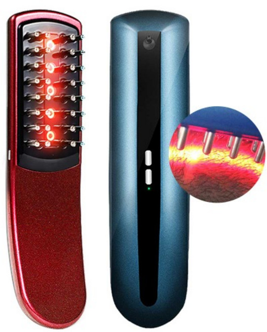 [파워플라이] 풍성 레이저빗 SH-LC 두피 모발 모공 레이저 LED 케어 관리기 관리기계 가시광선 미세진동, 레드, 1개