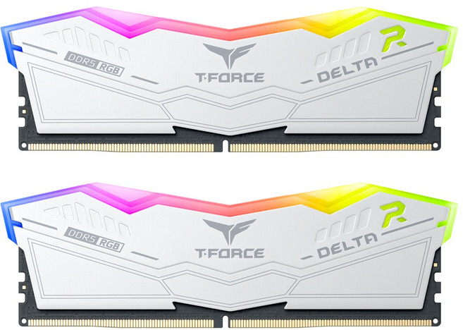 TeamGroup T-Force DDR5-6000 CL38 DELTA RGB 화이트 패키지 (64GB(32Gx2))