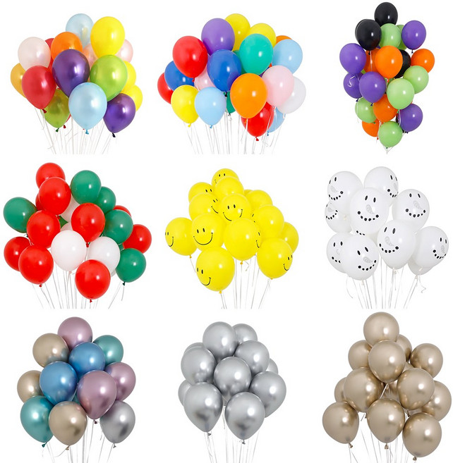혼합풍선 25cm 30cm 헬륨가스 필수 추가상품, A09-파스텔톤