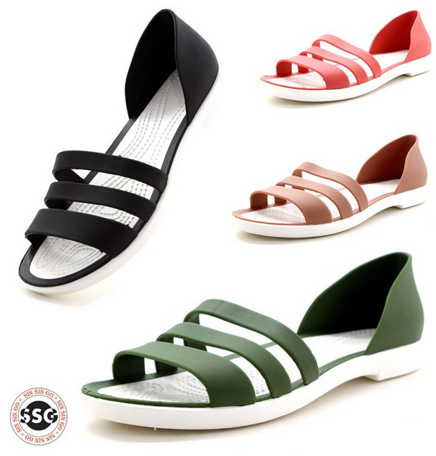 초경량 발볼편한 여자 토오픈 펌프스 젤리 지압 착화감좋은 플랫 로퍼 단화 SO 6020