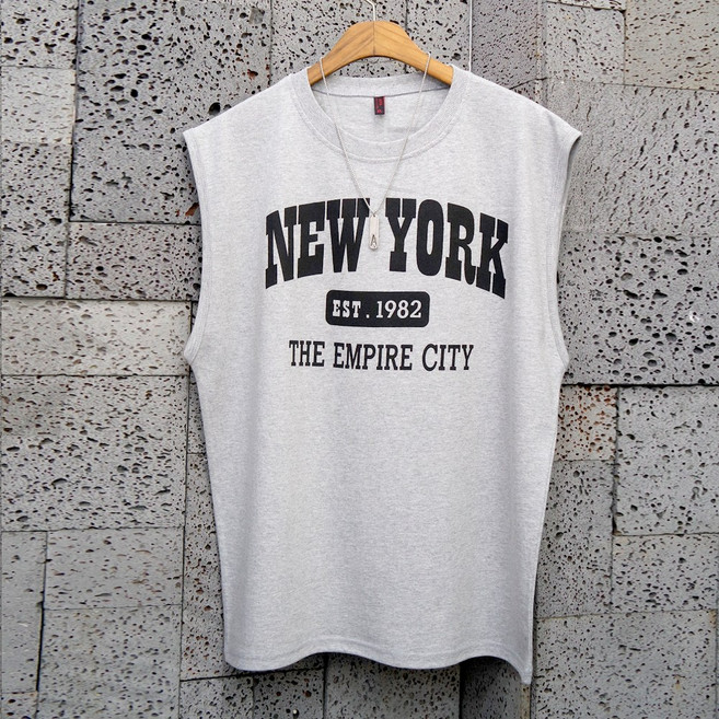 아이야/민소매/나시티/오버핏/티셔츠 [남자나시티] NY