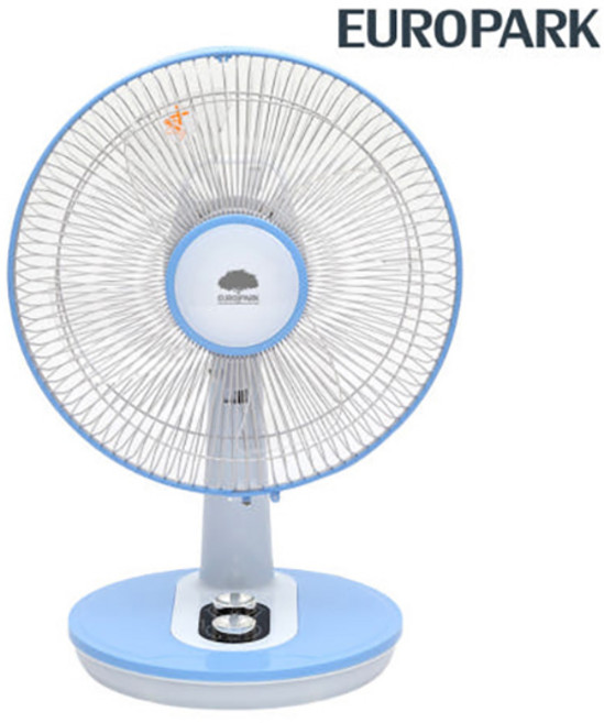 유로파크 30cm날개 데스크탑 선풍기, 블루, EU-128KN