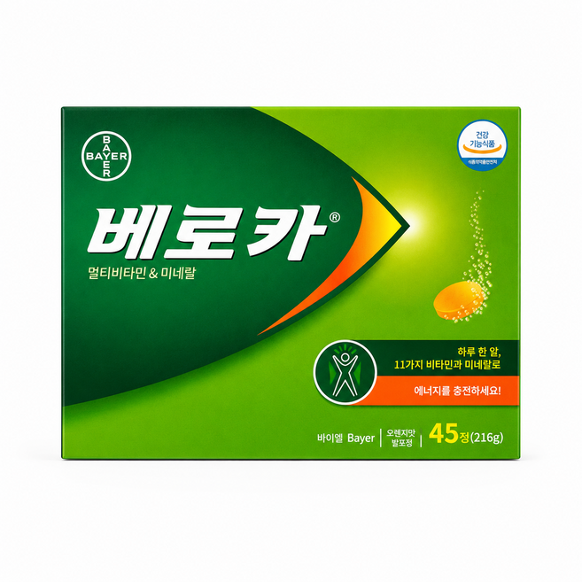 바이엘 베로카 발포 멀티비타민 튜브형, 45정, 2개