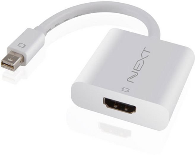 넥스트링크 TV 모니터 케이블 Mini DP포트 - HDMI V1.1 변환 컨버터 NEXTLINK-MDPH01, 1개