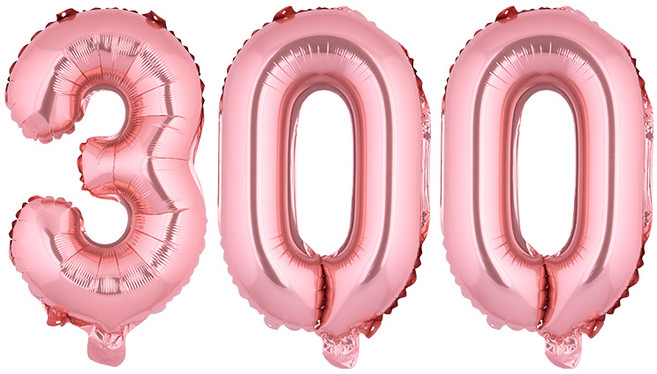 아트포유 백일 100일 200일 300일 풍선 이벤트 세트 3P, 핑크 골드 300, 1개