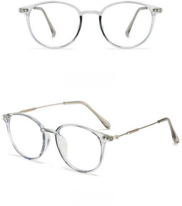 초경량 고화질 블루라이트차단 뿔테 패션 안경, 1개, 8531-Gray