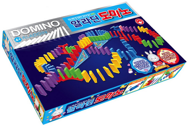 알라딘 도미노게임 125pcs/생일선물/학습완구/블럭쌓기, 1개