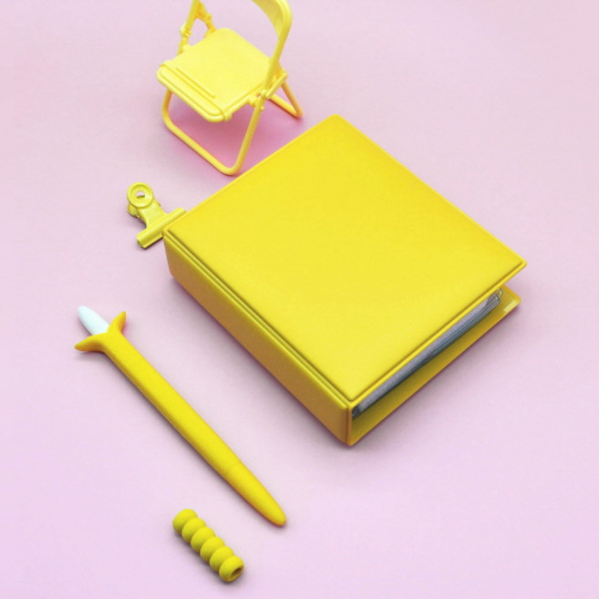 라비니 띠부띠부씰 북 앨범 보관 바인더, 옐로우