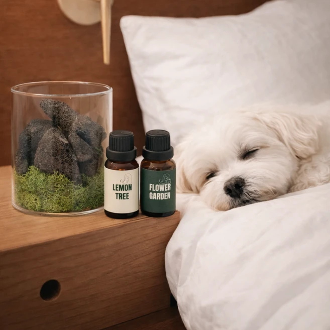 디퓨리 테라리움 천연 디퓨저 강아지 고양이 아로마테라피 방향제, 1개, 15ml, 레몬트리향 - 쿠팡