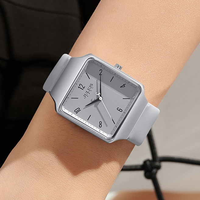 쥴리어스 퓨처리스틱 스퀘어 사각 남성 여성 손목시계 JA-1408