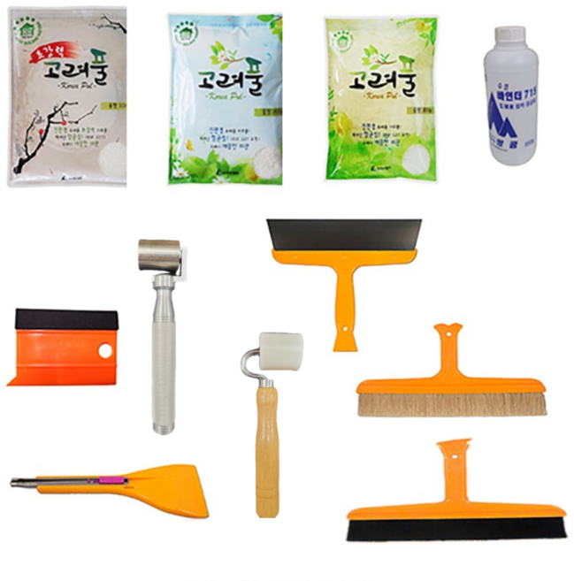 도배용품부자재 도배풀 증강접착제 도배로라 스텐헤라 정배솔 도배솔 도배칼 도배통, 고려풀500g