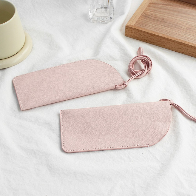 안경&선글라스 파스텔 슬림 가죽 목걸이 파우치 케이스 2개