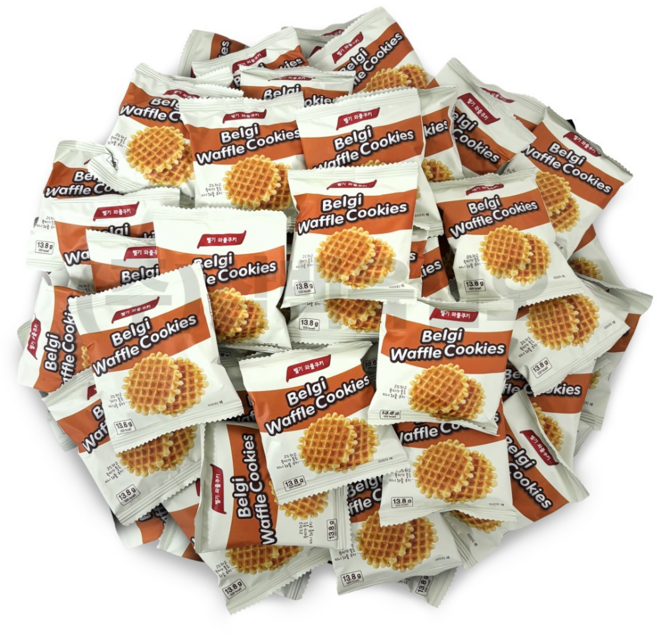 벨기 와플 쿠키 대용량 과자, 14g, 60개