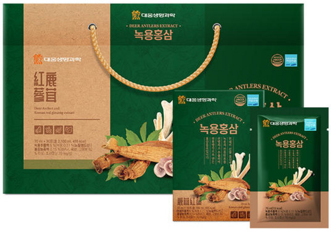 대웅 녹용홍삼 캐리어타입, 70ml, 30개