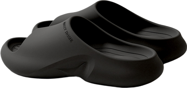 헨센 모노톤 아치 쿠션 슬리퍼 4cm, 블랙, 1개