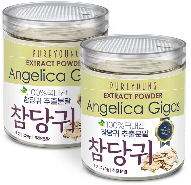 퓨어영 참당귀 추출분말 220g 당귀분말 데커신, 2개