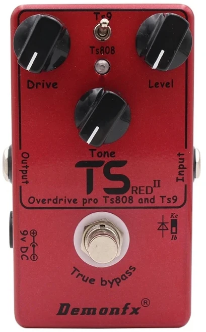수제 GOLD 전문 오버드라이브 기타 이펙트 페달 - True Bypass Klon Centaur Clone 구성 요소 Limi, 01 TS RED II