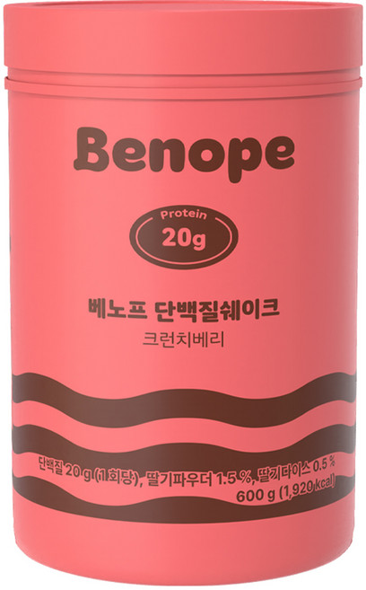 베노프 단백질쉐이크 크런치베리, 1개, 600g