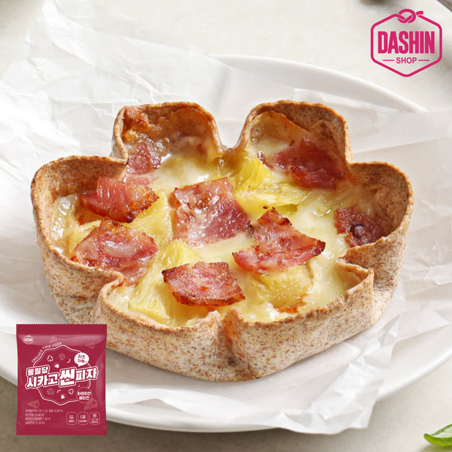 [다신샵] 통밀당 시카고씬피자 하와이안베이컨, 10개, 55g