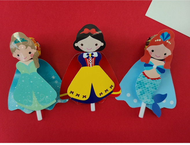 구디백 공주님패키지 예쁜 사탕페이퍼 캔디포함, 3개, 6g