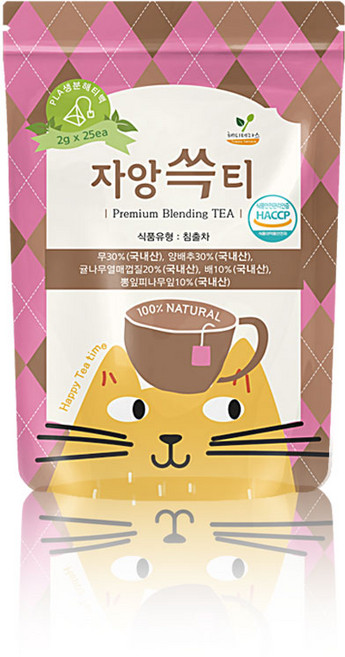 자앙 쓱티 올인원 블렌딩티 귤피차 무 양배추 배 뽕잎차 블렌딩차, 1세트, 25개입, 50g