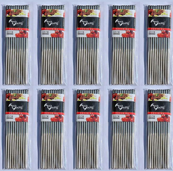 주방애몰 스텐 진공 가벼운 젓가락 저분 100P, 진공젓가락